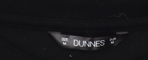 Dunnes Stores Womens Black Cropped T-Shirt Size 12
