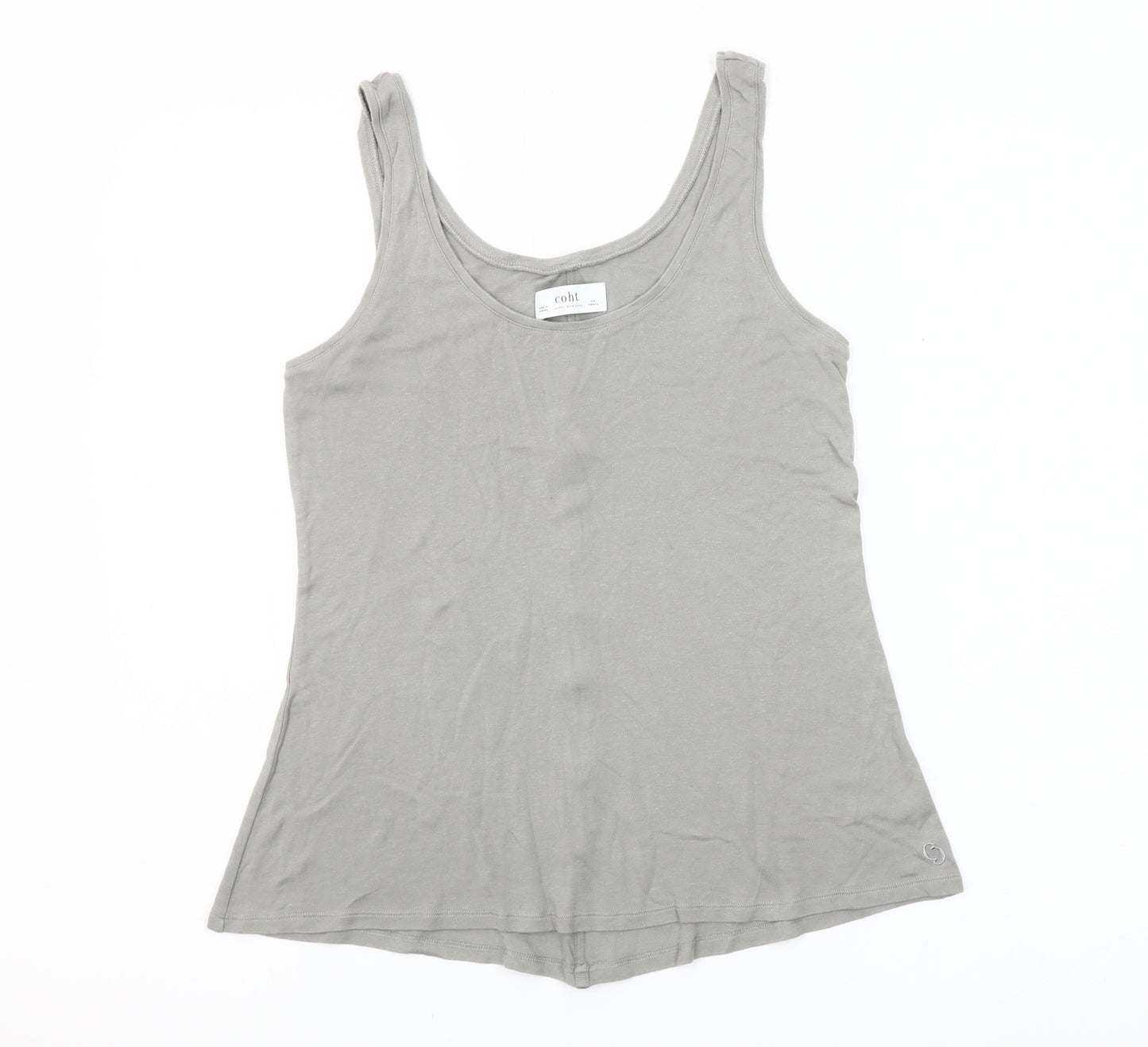 Coht Women Grey Basic Linen Lyocell Tank Top Size S