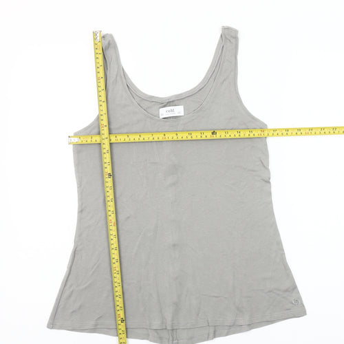 Coht Women Grey Basic Linen Lyocell Tank Top Size S