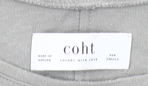 Coht Women Grey Basic Linen Lyocell Tank Top Size S