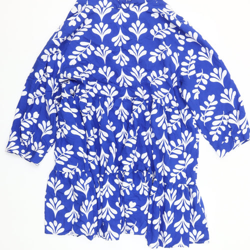 Dunnes Stores Women’s Blue Floral Ruffle Short Dress Size XL