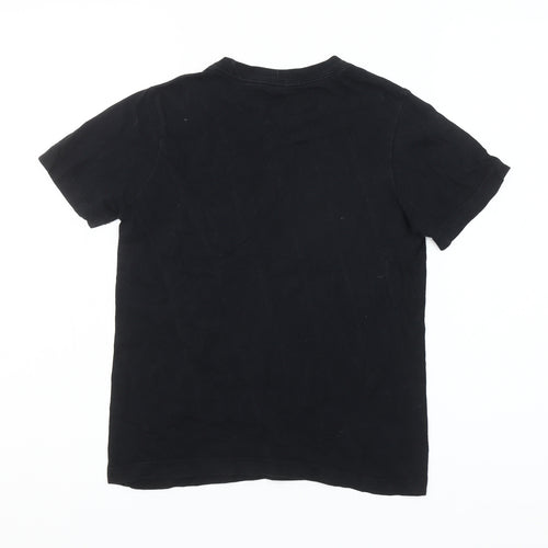 Nike Boys Black Small Graphic Print Short Sleeve T-Shirt