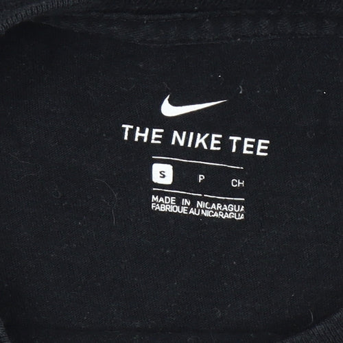 Nike Boys Black Small Graphic Print Short Sleeve T-Shirt