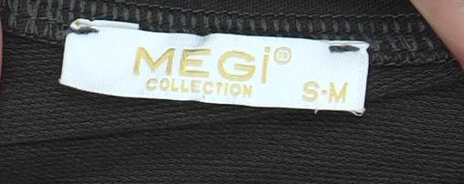 Megi Collection Women Brown Cotton Blend 3/4 Sleeve Pullover Sweatshirt S-M