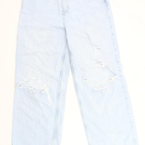 Denim Co. Women’s Blue Distressed Boyfriend Jeans Size 14