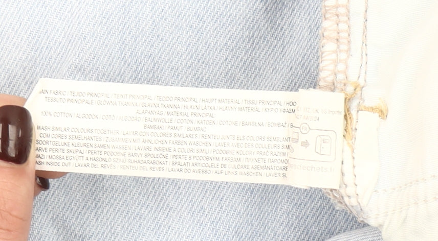 Denim Co. Women’s Blue Distressed Boyfriend Jeans Size 14