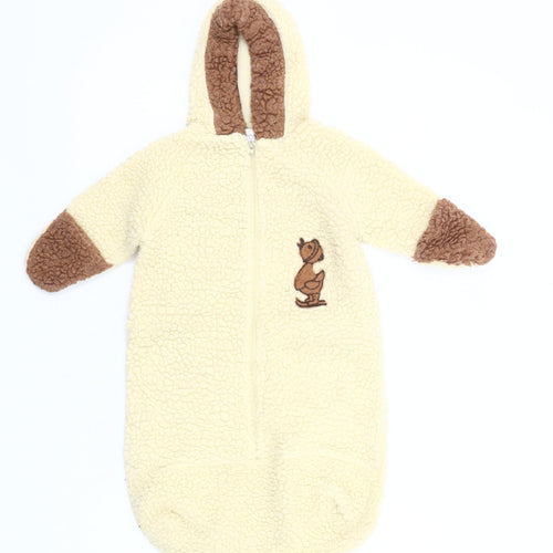 Mothercare Unisex Baby Ivory Fleece Snowsuit Newborn Hooded Winter Zip-Up