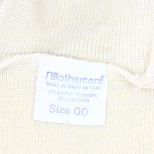 Mothercare Unisex Baby Ivory Fleece Snowsuit Newborn Hooded Winter Zip-Up
