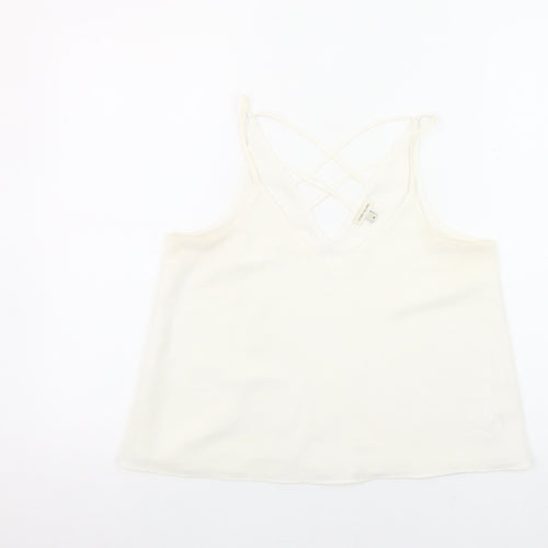 River Island Women’s Ivory Strappy Camisole Vest Top Size 8