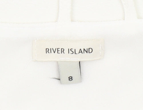 River Island Women’s Ivory Strappy Camisole Vest Top Size 8