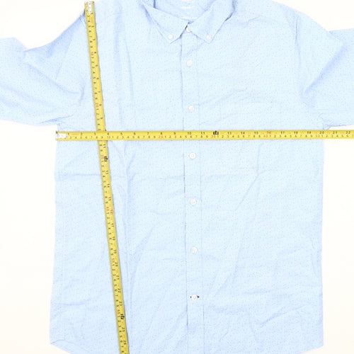 Dunnes Stores Men's Blue Regular Fit Oxford Button-Up Shirt M