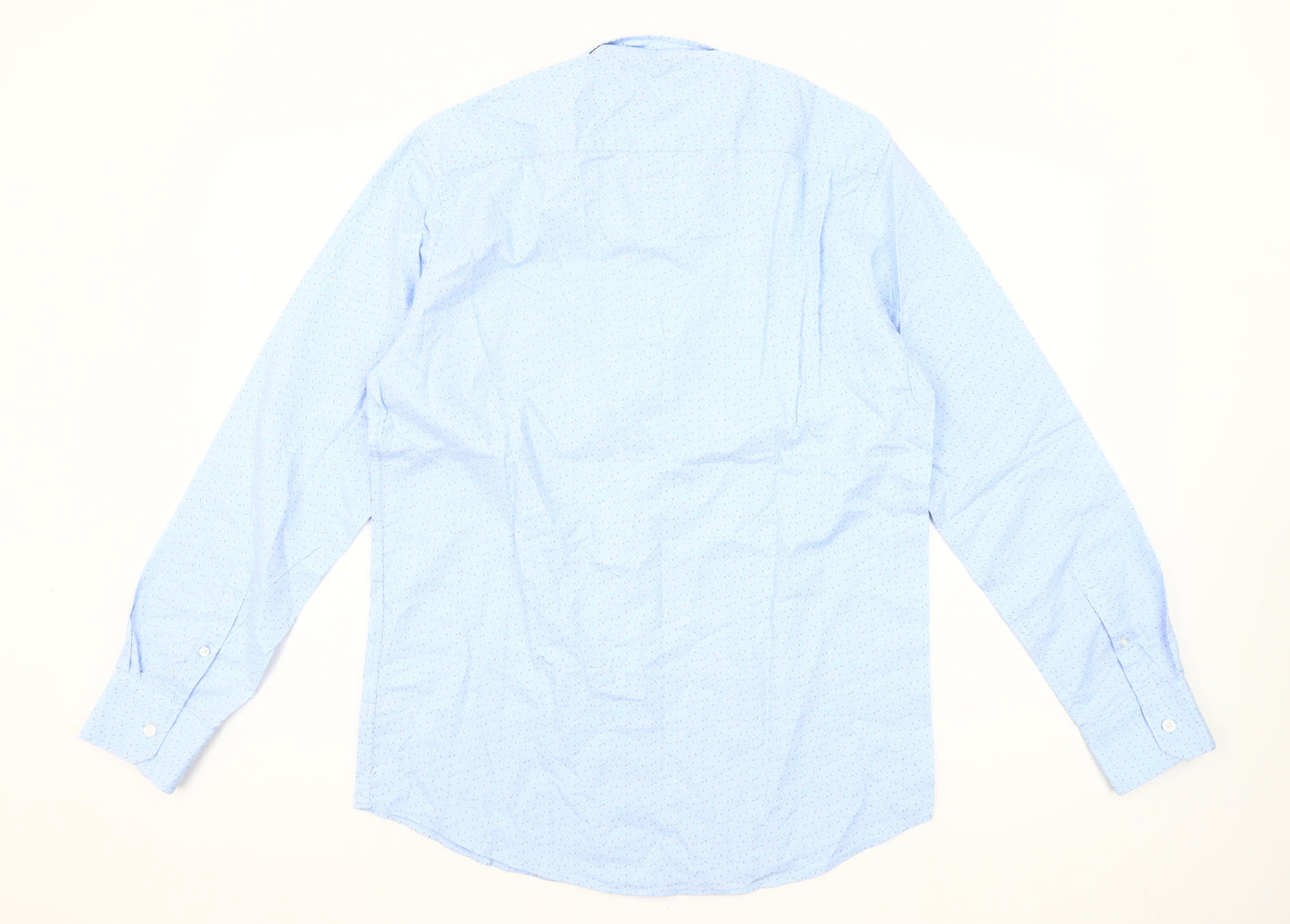 Dunnes Stores Men's Blue Regular Fit Oxford Button-Up Shirt M