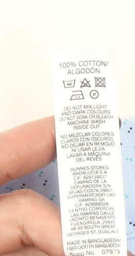 Dunnes Stores Men's Blue Regular Fit Oxford Button-Up Shirt M