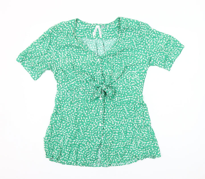 Seraphine Women’s Green Floral Viscose Maternity Blouse UK 12