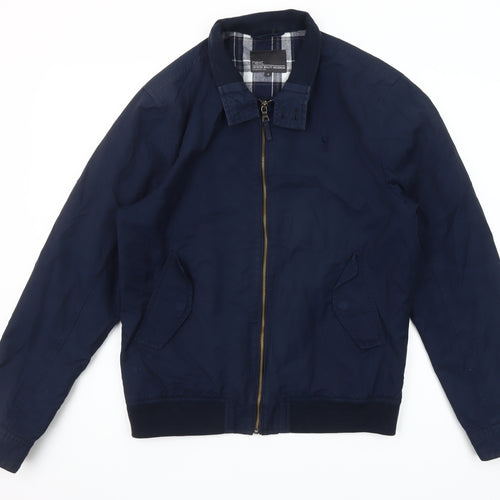 Next Men's Blue Bomber Jacket Size S Cotton Nylon Casual