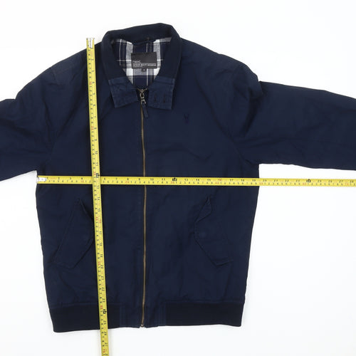 Next Men's Blue Bomber Jacket Size S Cotton Nylon Casual