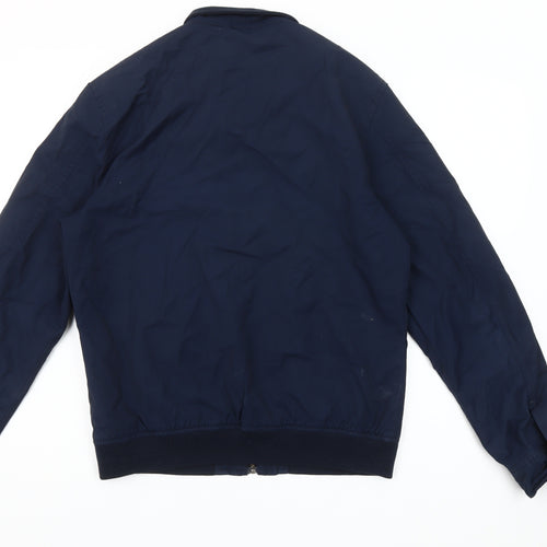 Next Men's Blue Bomber Jacket Size S Cotton Nylon Casual