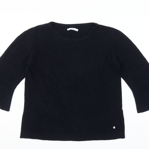 Brax Women Black 3/4 Flared Sleeve Knit Jumper Size 16