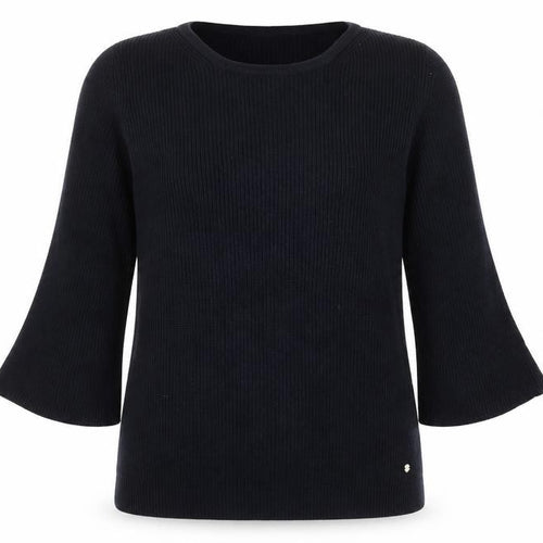 Brax Women Black 3/4 Flared Sleeve Knit Jumper Size 16
