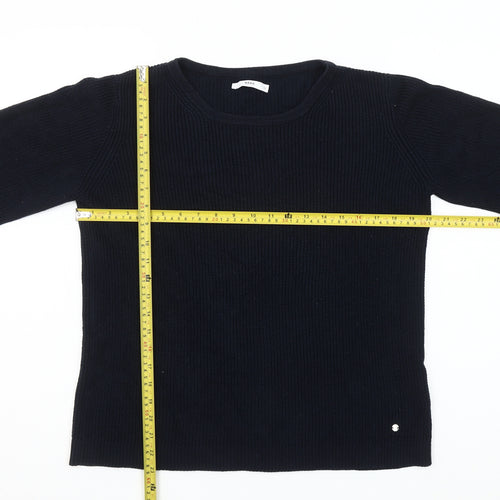 Brax Women Black 3/4 Flared Sleeve Knit Jumper Size 16