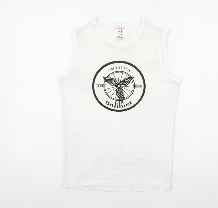 Galibier Womens White Sleeveless Sports Tank Top Size S