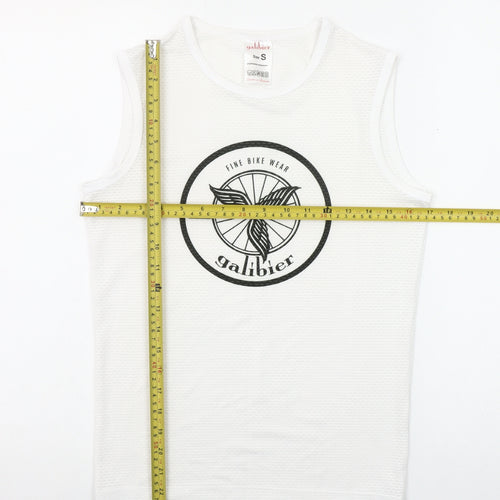 Galibier Womens White Sleeveless Sports Tank Top Size S