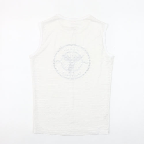 Galibier Womens White Sleeveless Sports Tank Top Size S