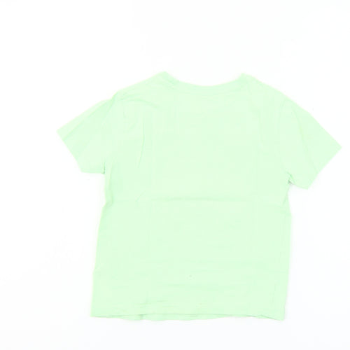 Sonic The Hedgehog Girls Green Graphic T-Shirt Short Sleeve 5-6 Years