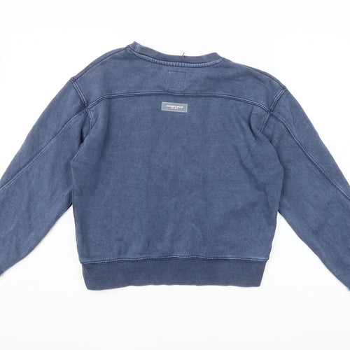 Zara Girls Blue LOVE Paris Graphic Pullover Sweatshirt 11-12 Years