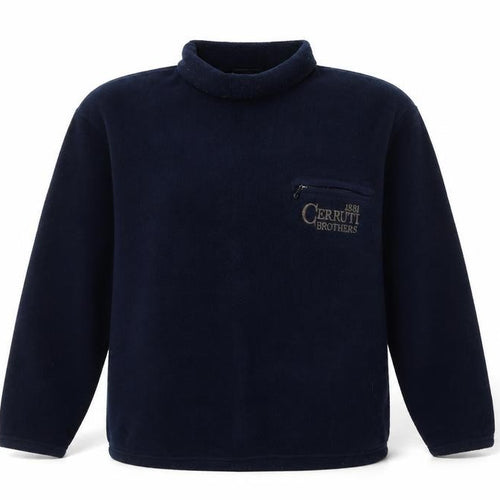 Cerruti 1881 Brothers Navy Fleece Pullover Sweatshirt Women L
