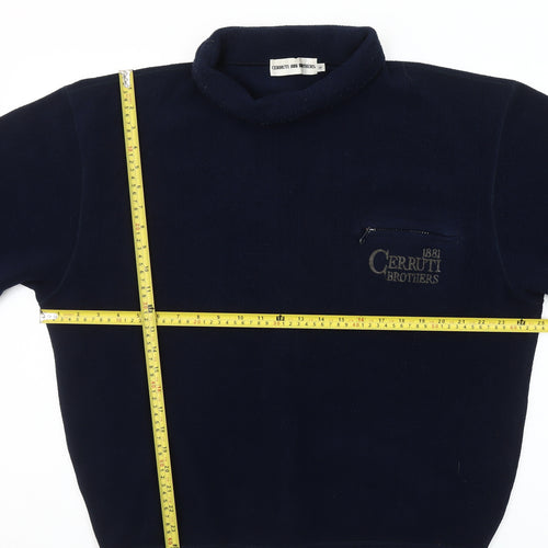 Cerruti 1881 Brothers Navy Fleece Pullover Sweatshirt Women L