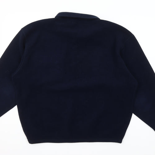 Cerruti 1881 Brothers Navy Fleece Pullover Sweatshirt Women L