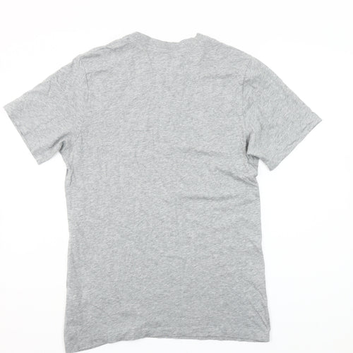 Nike Men's Grey Small Graphic Print Crew Neck T-Shirt