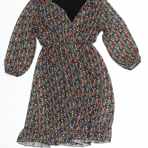 Pala D'Oro Women's Multicoloured Floral Fit & Flare Dress S