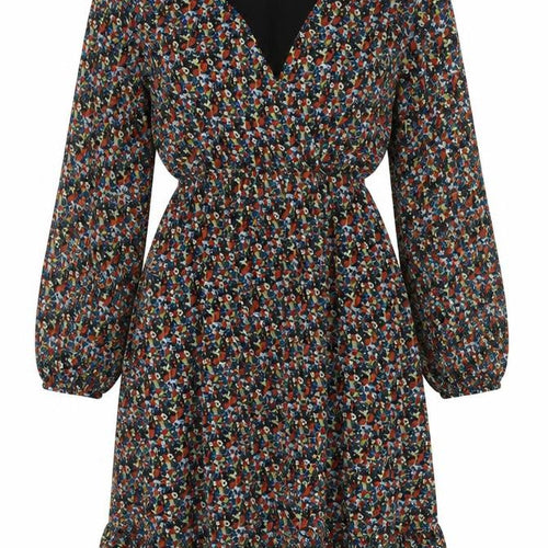 Pala D'Oro Women's Multicoloured Floral Fit & Flare Dress S