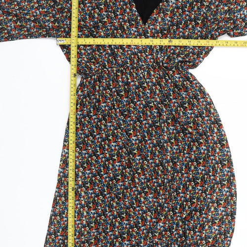 Pala D'Oro Women's Multicoloured Floral Fit & Flare Dress S