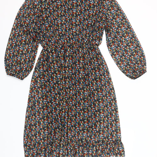 Pala D'Oro Women's Multicoloured Floral Fit & Flare Dress S