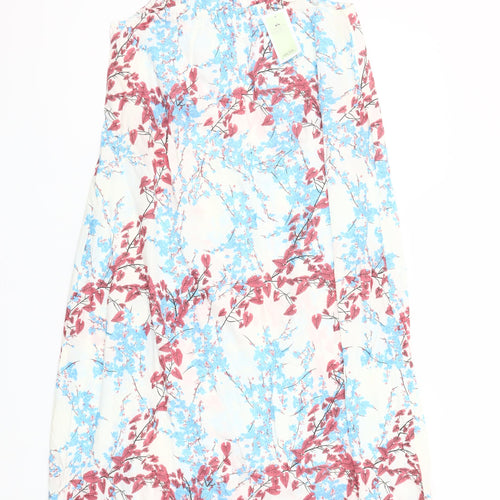 Carolyn Donnelly Eclectic Women’s Multicoloured Floral Cotton A-Line Midi Dress Size S