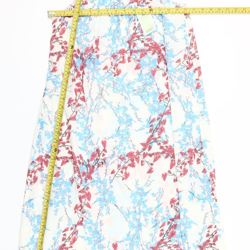 Carolyn Donnelly Eclectic Women’s Multicoloured Floral Cotton A-Line Midi Dress Size S