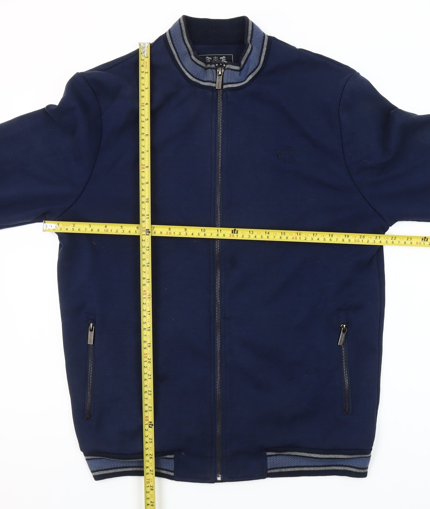Paul Costelloe Living Men's Blue Full Zip Sweatshirt Size L