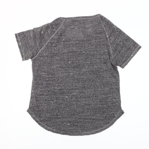 Calvin Klein Women’s Grey Logo Raglan Short Sleeve T-Shirt Size M