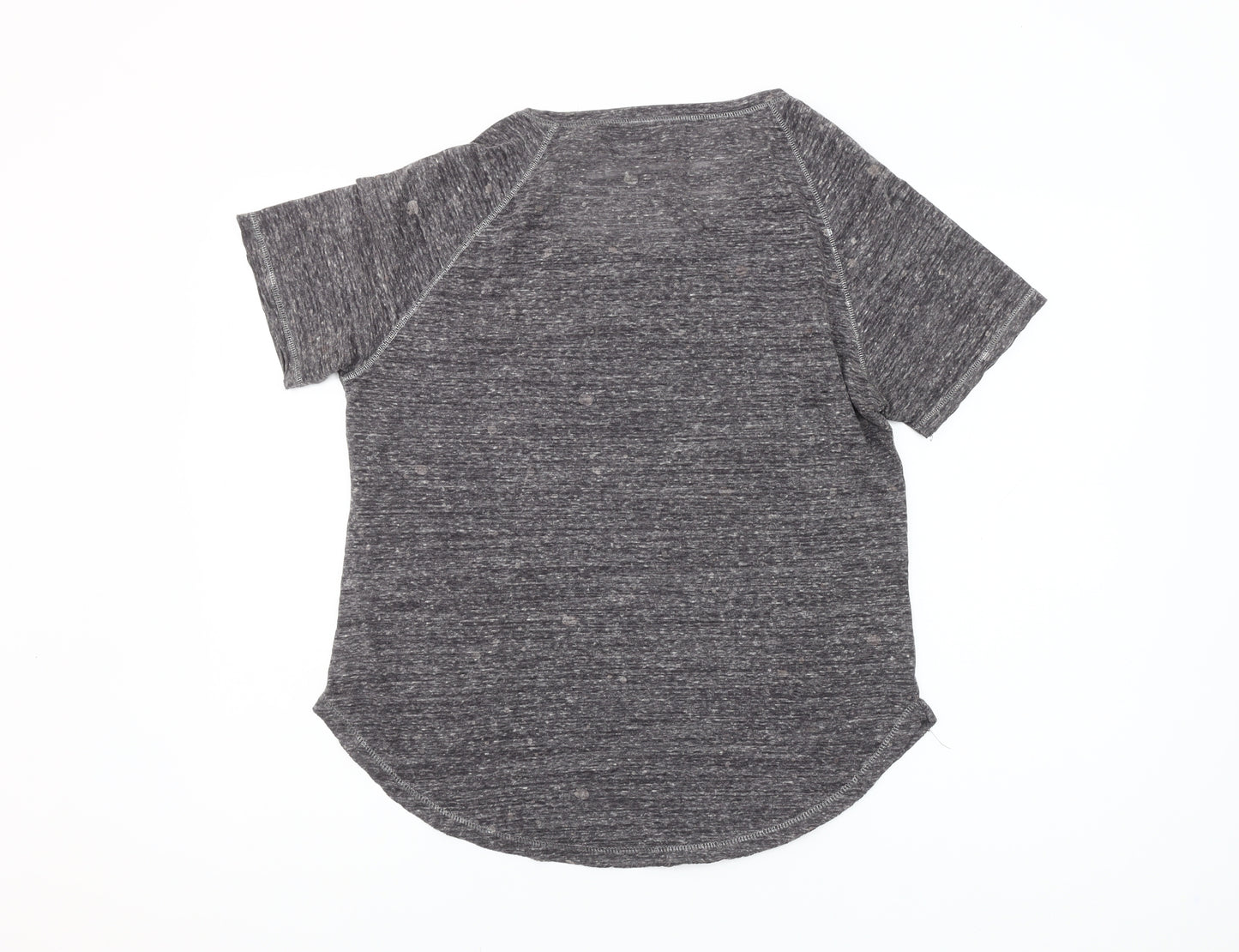 Calvin Klein Women’s Grey Logo Raglan Short Sleeve T-Shirt Size M
