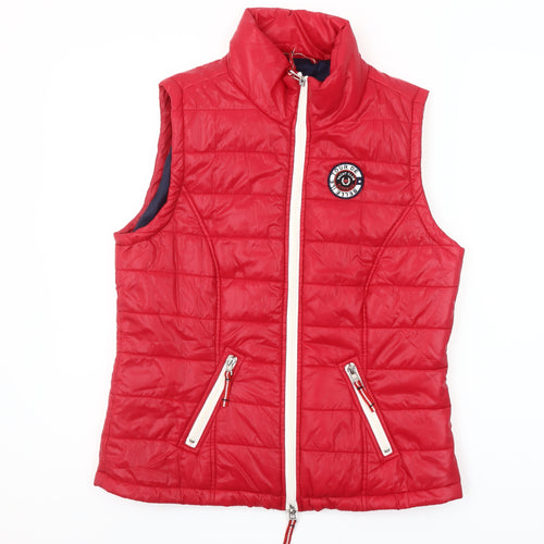 Via Appia Red Puffer Waistcoat Unisex Adults Size 38 Regular Fit