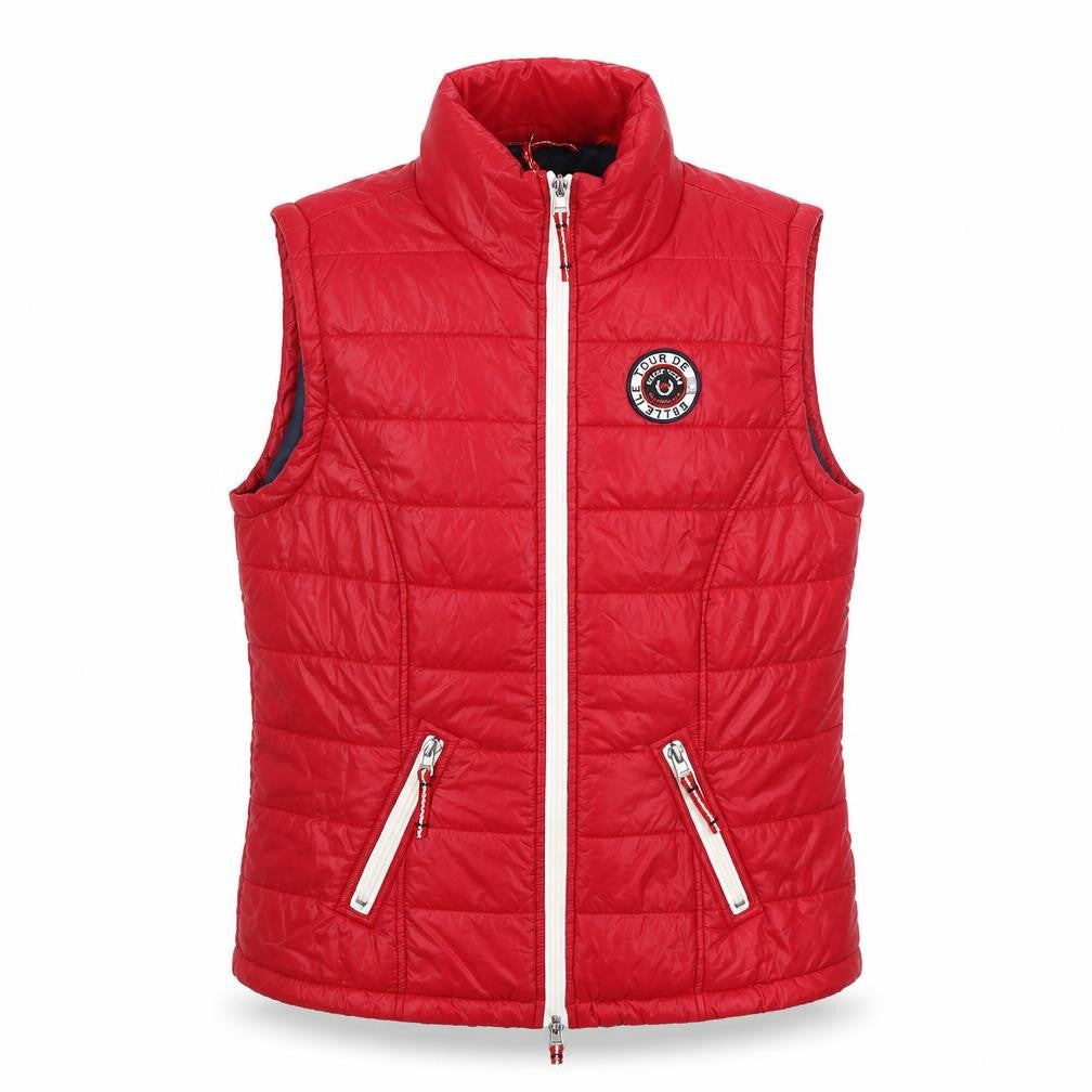 Via Appia Red Puffer Waistcoat Unisex Adults Size 38 Regular Fit