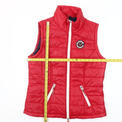 Via Appia Red Puffer Waistcoat Unisex Adults Size 38 Regular Fit