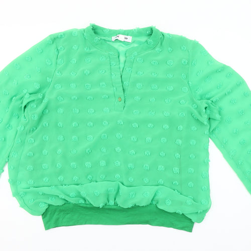 Gerard Women’s Green Chiffon Long Sleeve Tunic Blouse Size 14