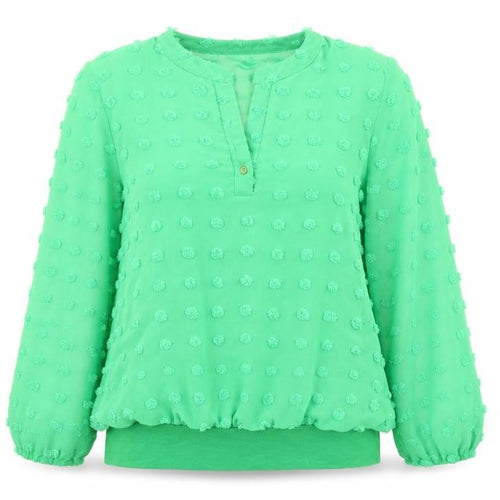 Gerard Women’s Green Chiffon Long Sleeve Tunic Blouse Size 14