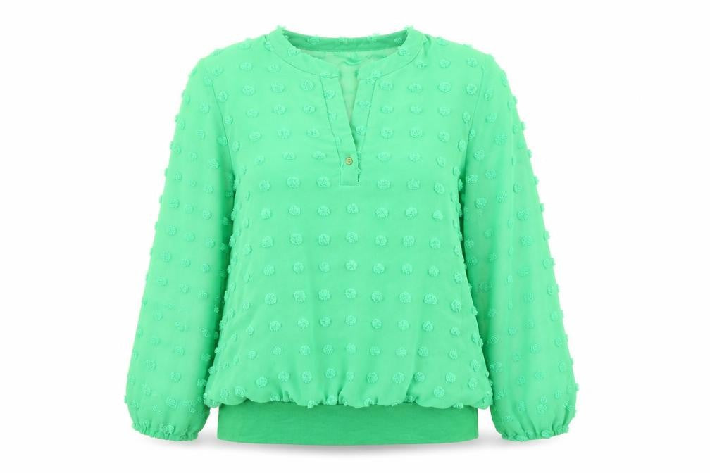 Gerard Women’s Green Chiffon Long Sleeve Tunic Blouse Size 14