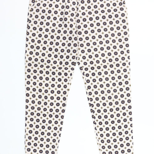 River Island Womens Multicoloured Geometric Cropped Slim Trousers Size 10
