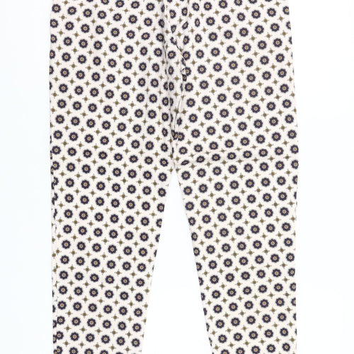 River Island Womens Multicoloured Geometric Cropped Slim Trousers Size 10